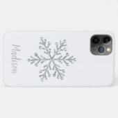 Sparkly White Monogram iPhone Case (Achterkant (horizontaal))