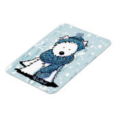 Sparkly Winter Westie Flexi Magnet Magneet (Linkerzijde)
