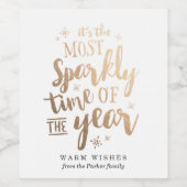 Sparkly Winter Wijn Etiket (Enkel label)