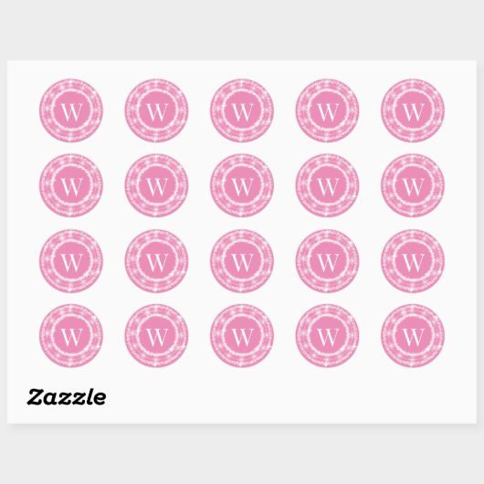 Sparkly Wreath Monogram Sticker (Vel)