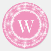Sparkly Wreath Monogram Sticker (Voorkant)