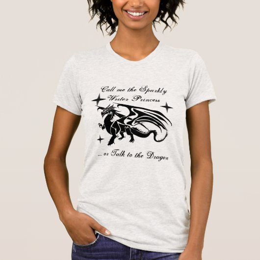 Sparkly Writer Princess T-Shirt (Voorkant)