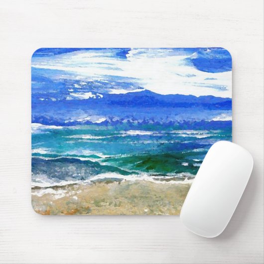 Sparkly Zee Ocean Beach Surf Gifts Zee Waves 2 Muismat (Met muis)