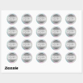 Sparkly Zilveren Regenboog Pastel Body Butter Labe Ronde Sticker (Vel)