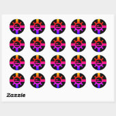 Sparko Twilight Sun Round Stickers (Vel)