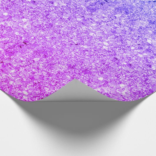 Sparks blauw en roze glitter cadeaupapier (Hoek)