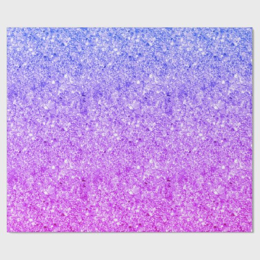 Sparks blauw en roze glitter cadeaupapier (Vlak)