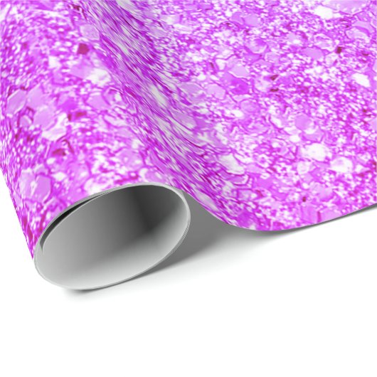 Sparks blauw en roze glitter cadeaupapier (Rol Hoek)