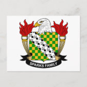 Sparks Family Crest Briefkaart (Voorkant)