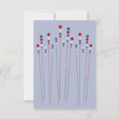 Sparks Fly Fourth of Juli Wedding Response Card RSVP Kaartje (Achterkant)