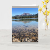 Sparks Lake met Uitzicht van Broken Top, Oregon Kaart (Gele Bloem)