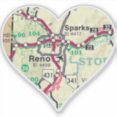 Sparks NV en Reno Map Sticker (Voorkant)