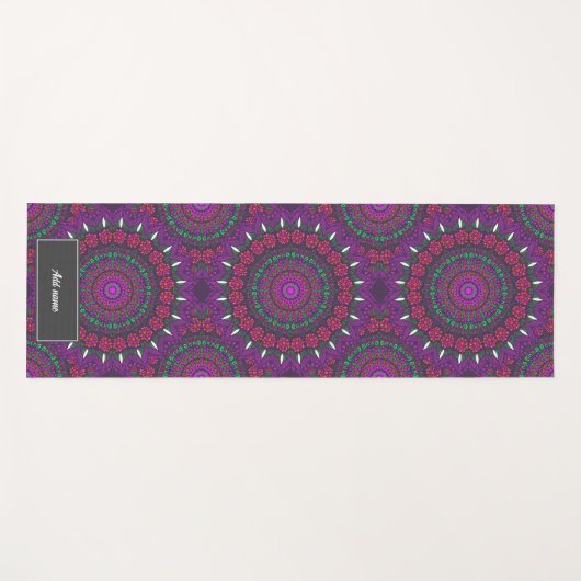 Sparks of Life Mandala patroon retro aangepaste na Yogamat (Voorkant (horizontaal))