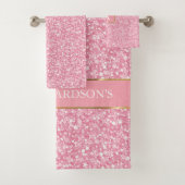 Sparks wit en roze glitter bad handdoek (Insitu)