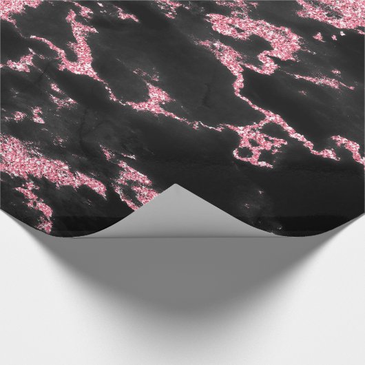 Sparks wit en roze glitter cadeaupapier (Hoek)