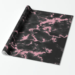 Sparks wit en roze glitter cadeaupapier
