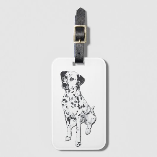 Sparky Dalmatian Dog Bagagelabel (Voorkant (verticaal))