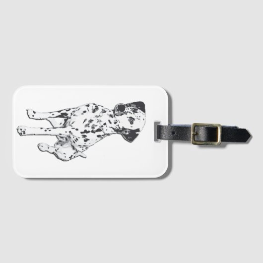 Sparky Dalmatian Dog Bagagelabel (Voorkant (horizontaal))