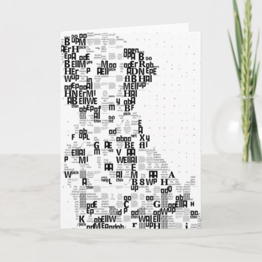 Sparky Dalmatische Letter Mozaïek Kaart (Voorkant)