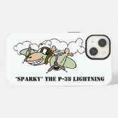 Sparky, de P-38 bliksem iPhone Hoesje (Achterkant horizontaal)