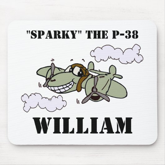Sparky de P-38 Muismat (Voorkant)