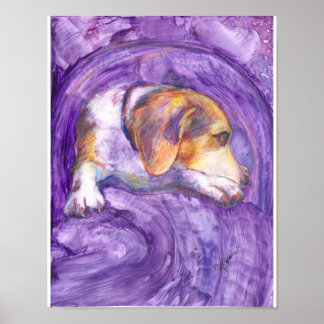 Sparky Dog:  The Pensive Pup Poster