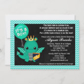 Sparky Dragon Baby Shower Uitnodigingen Jongens #1 (Voorkant)