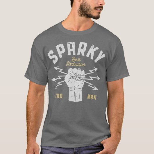 Sparky Electricia Funny Lineman Dad Retro Gifts T-shirt (Voorkant)