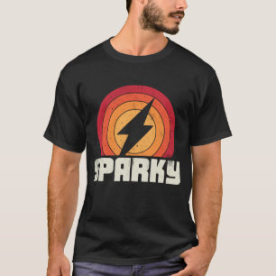 Sparky Electricia Funny Lineman Dad Retro  T-shirt