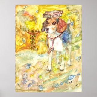 Sparky gaat naar het poster van de medische school