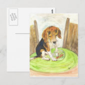Sparky in de viskom briefkaart (Voorkant / Achterkant)