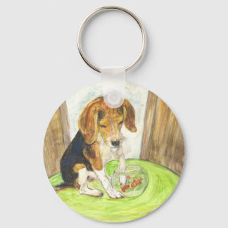 Sparky in de viskom sleutelhanger