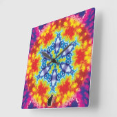 Sparky Kaleidoscope Vierkante Klok (Hoek)