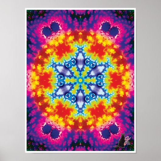 Sparky Kinetic Collage Kaleidoscope Poster (Voorkant)