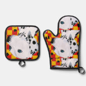 Sparky Oven Mitt en Pot Holder Set (Voorkant)