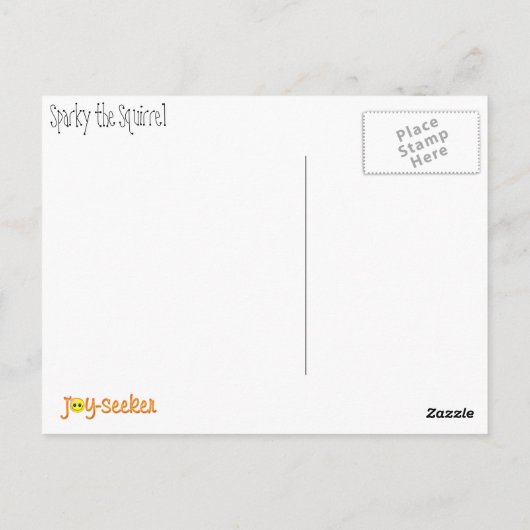 Sparky the Squirrel Briefkaart (Achterkant)