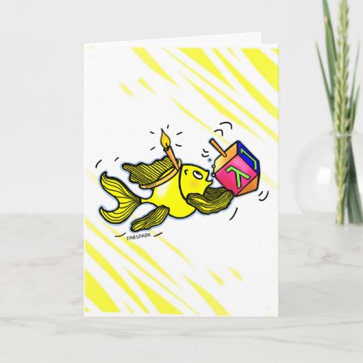 Sparky Vissen van de Chanoeka - de Grappige Gift Feestdagen Kaart (Voorkant)