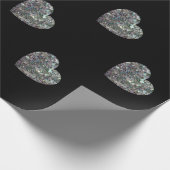 Sparkyl kleurig zilvermozaïekhartritme cadeaupapier (Hoek)