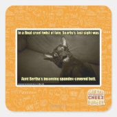 Sparky's laatste gezicht vierkante sticker (Voorkant)