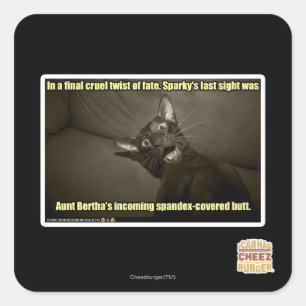 Sparky's laatste gezicht vierkante sticker