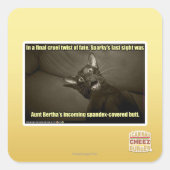 Sparky's laatste gezicht vierkante sticker (Voorkant)