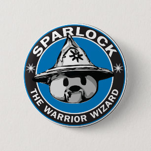 Sparlock de Tovenaar van de Warrior Ronde Button 5,7 Cm