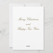 Sparly Gold kerstboom, maan, sterren op blauw Feestdagenkaart (Achterkant)