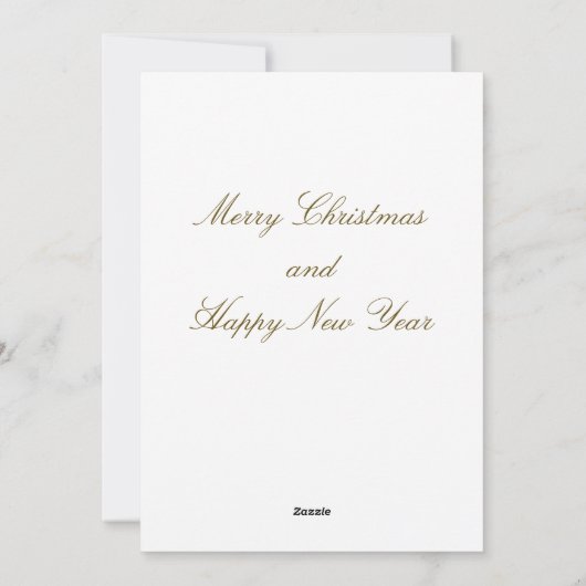 Sparly Gold kerstboom, maan, sterren op blauw Feestdagenkaart (Achterkant)