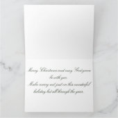 Sparly Gold kerstboom, maan, sterren op groen Kaart (Binnen)