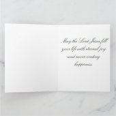 Sparly Gold kerstboom, maan, sterren op groen Kaart (Binnen)