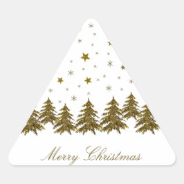 Sparly Gold kerstboom, maan, sterren Sticker