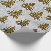 Sparly Gold kerstboom op zilver papier (Hoek)