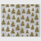 Sparly Gold kerstboom op zilver papier (Vlak)