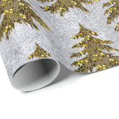 Sparly Gold kerstboom op zilver papier (Rol Hoek)
